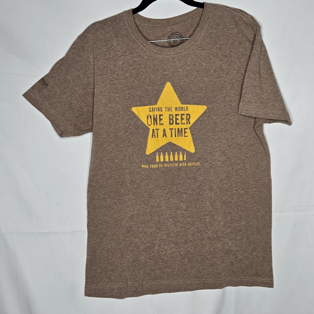 Large Save The World One Beer At A Time Tee Eco Friendly Recycle Reduce Reuse